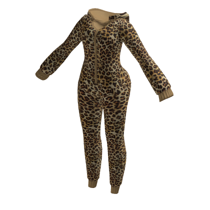 🤎 Cute Leopard Print Onesie Romper Pajamas