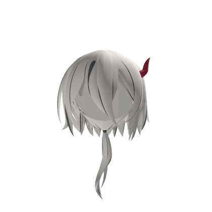 Messy Silver Anime Hair