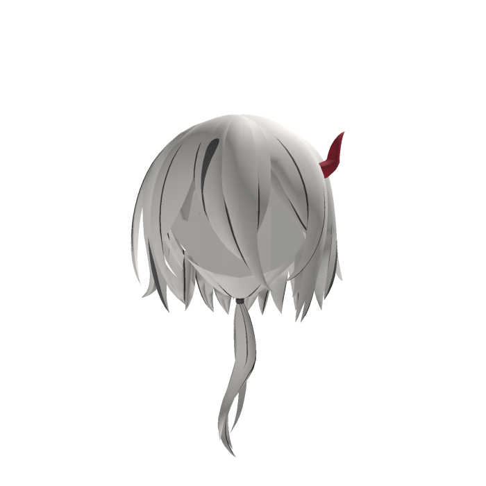 Messy Silver Anime Hair