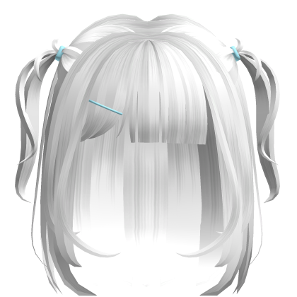♡ Kawaii white short mini twintails Roblox item