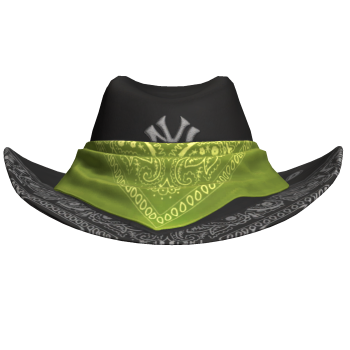 Black & Green NYC Bandana Cowboy Hat
