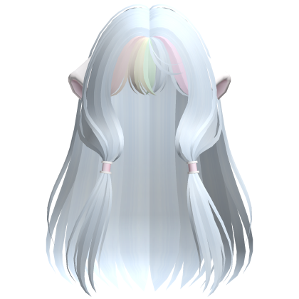 ♡ cutesy chobits chii anime hair in rainbow blue