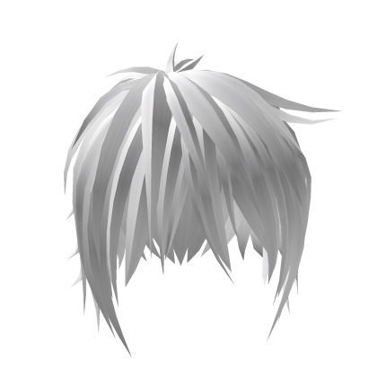 White Anime Messy Emo Boy Hair Roblox item