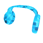 Blue Sparkle Time Clockwork Headphones