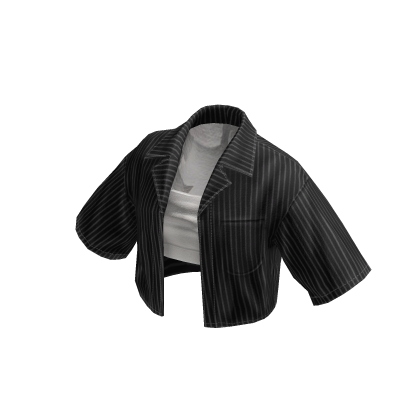Summer Y2k shirt w/ crop top [black] thumbnail