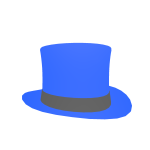 Ocean Blue Neon Top Hat