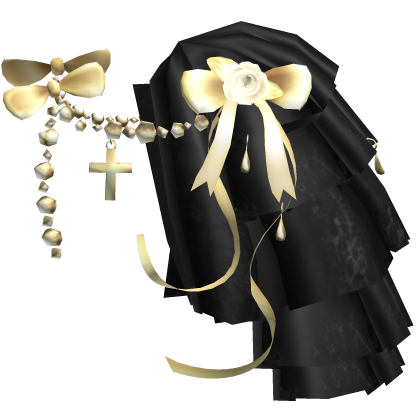 Victorian Lace Pearl Gold Ribbon Shoulder [R]