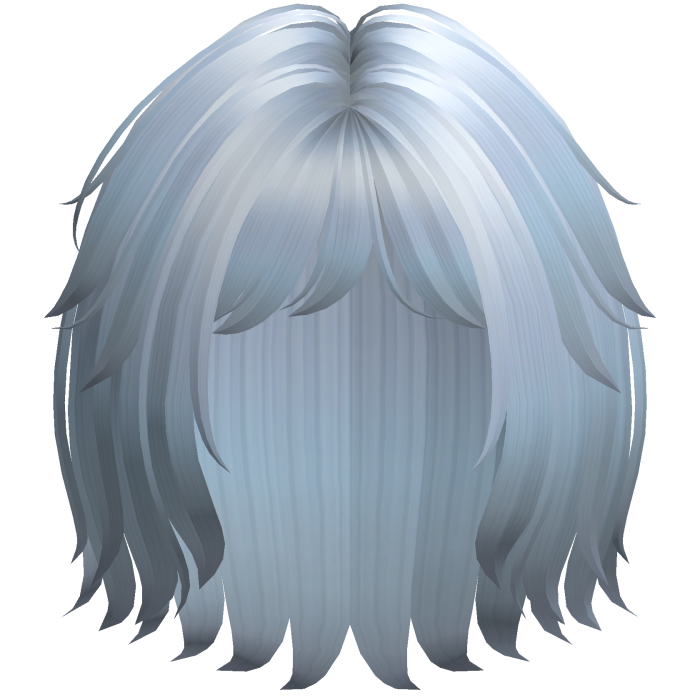 Soft Messy Bob w/ Curtain Bangs (Sky Blue)