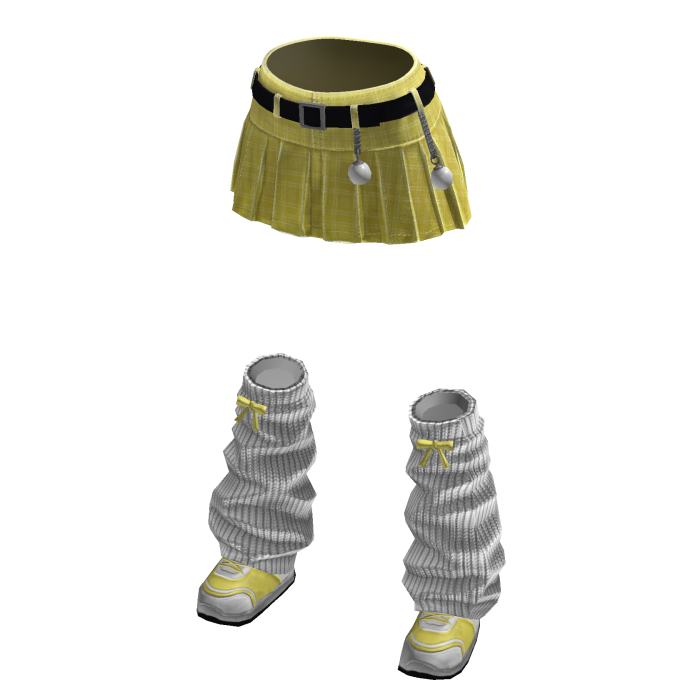 Christmas plaid skirt [yellow]