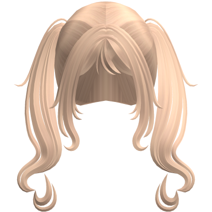 Swirly Curled Long Pigtails (Blonde)
