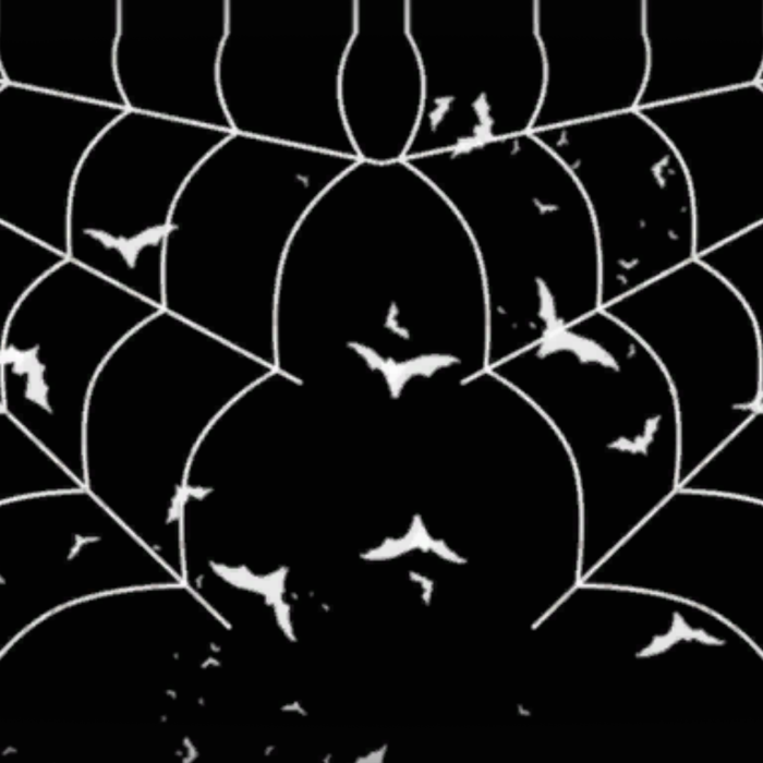 Dark Spiderwebs and Bats Background