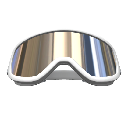 White Raised Ski Goggles