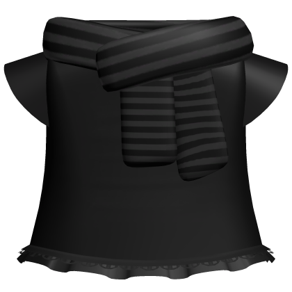 cute shoujo winter dress w scarf in striped black