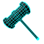 Hologram Hammer Blue