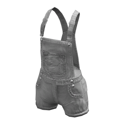 grey overalls shorts denim