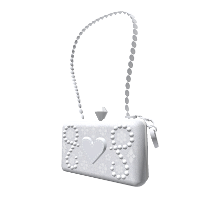 Mini Rhinestone Bag in White thumbnail
