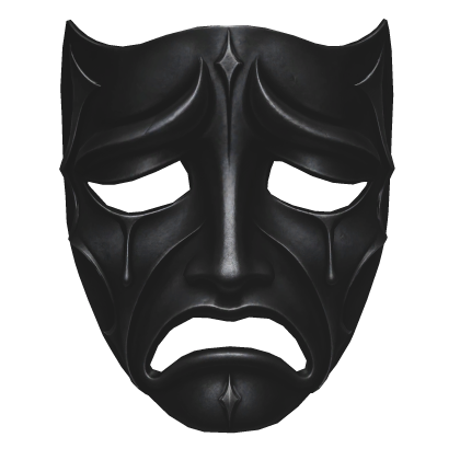 Ornate Black Tragedy Mask