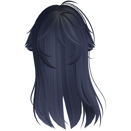 Navy Blue Shy Moe Cat Girl Windy Whispy Hair