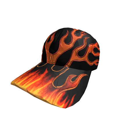 Orange Y2K Flame Cap Roblox item