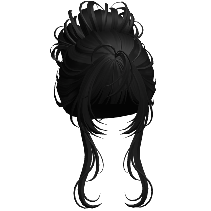 Messy Elegant Anime Bun Black