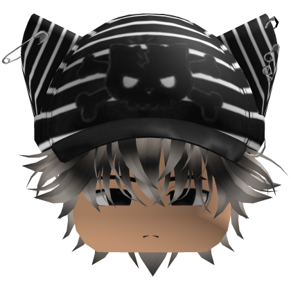 Cute fluffy Y2K hat hair dark blonde Roblox item