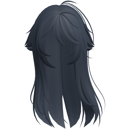 Navy Blue Shy Moe Cat Girl Windy Whispy Hair