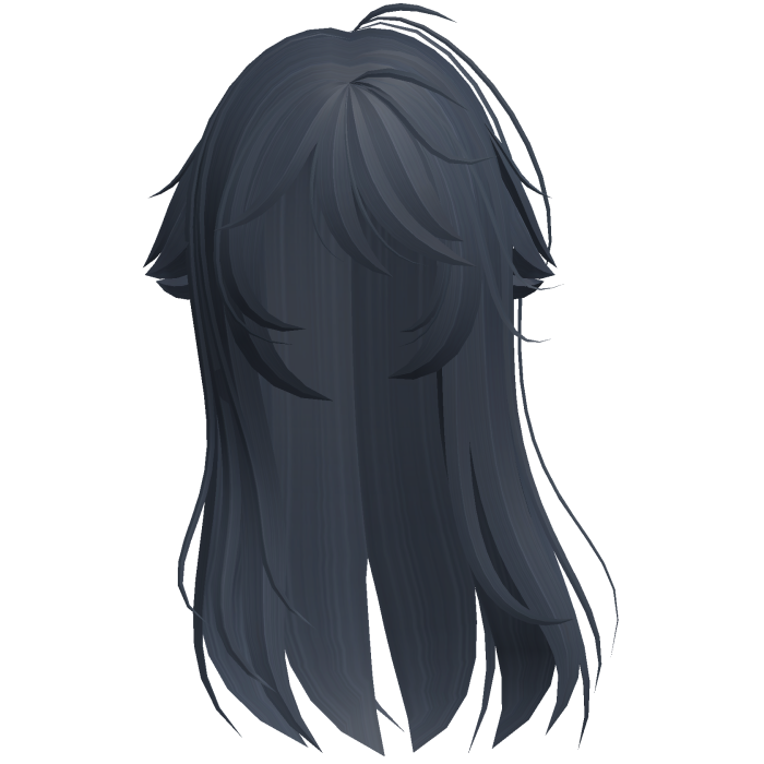 Navy Blue Shy Moe Cat Girl Windy Whispy Hair