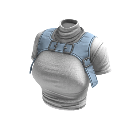  Y2K Stylish Top (White Light Blue)