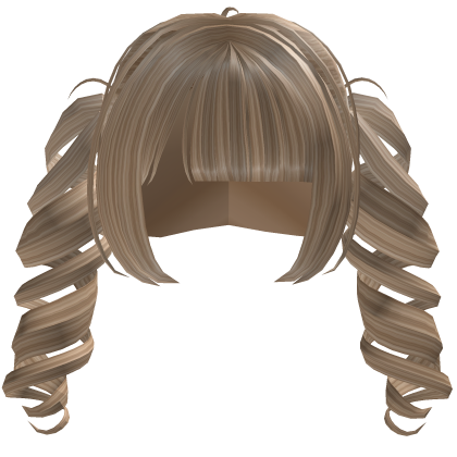 sweet adorable doll curly pigtails hair [blonde] Roblox item