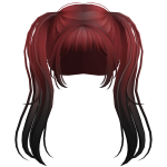 Anime Pigtails Red to Black