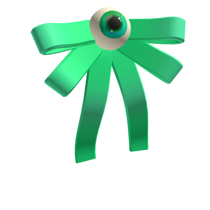 Eyeball Hair Bow Green Roblox item