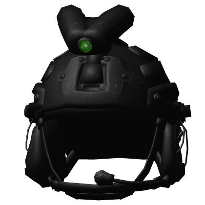 [Emissive] Black Military Helmet Kit ( Green )