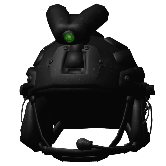 [Emissive] Black Military Helmet Kit ( Green )
