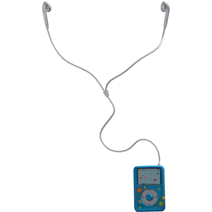 Blue Y2K Cute iPod Wired Headphones Roblox item