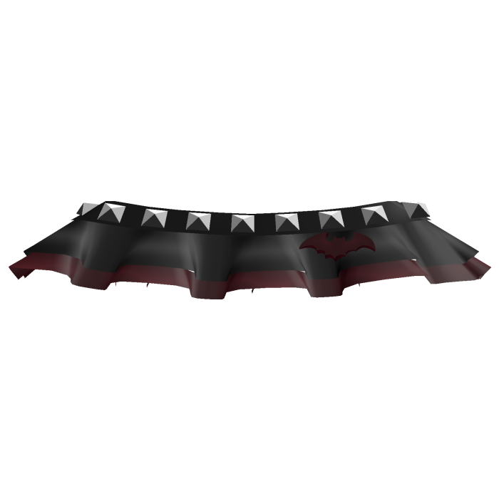 black and red emo studded bat skirt