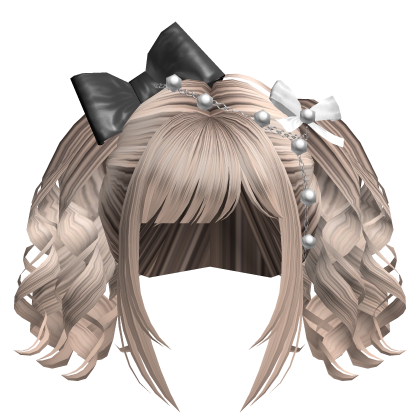 Platinum Kawaii Gyaru Curly Pigtails w/ Charms Roblox item