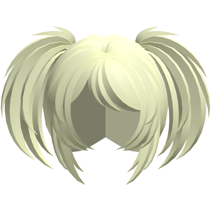 emo vkei moe fluffy pigtails yellow
