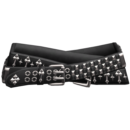 Emo Crosses Double Belt Checkered 3.0