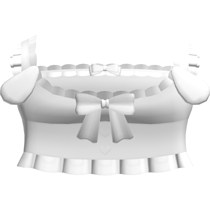cutesy bunny top with bows in white