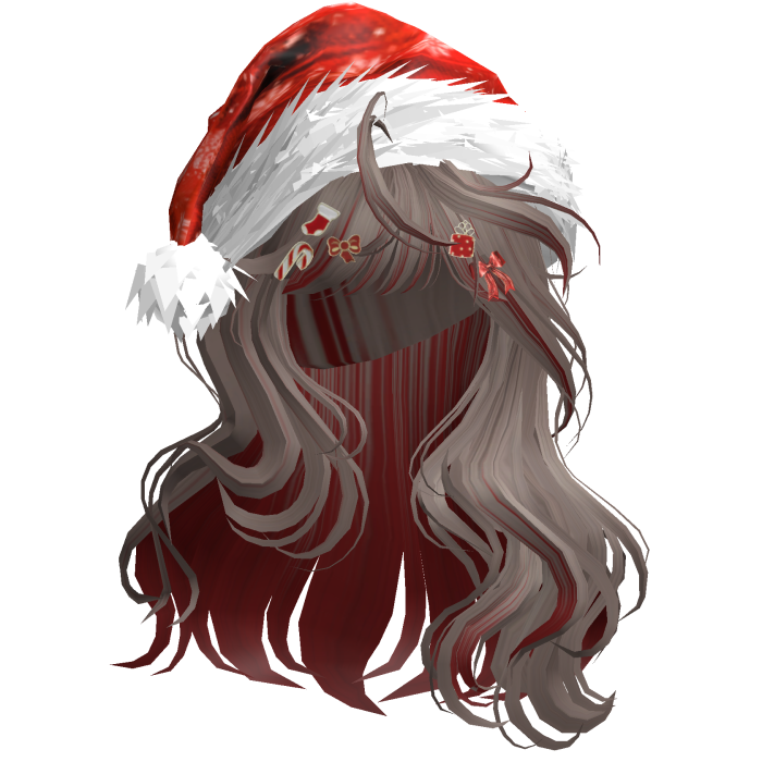 Lush Christmas Waves w/Santa Hat (Brown&Red)