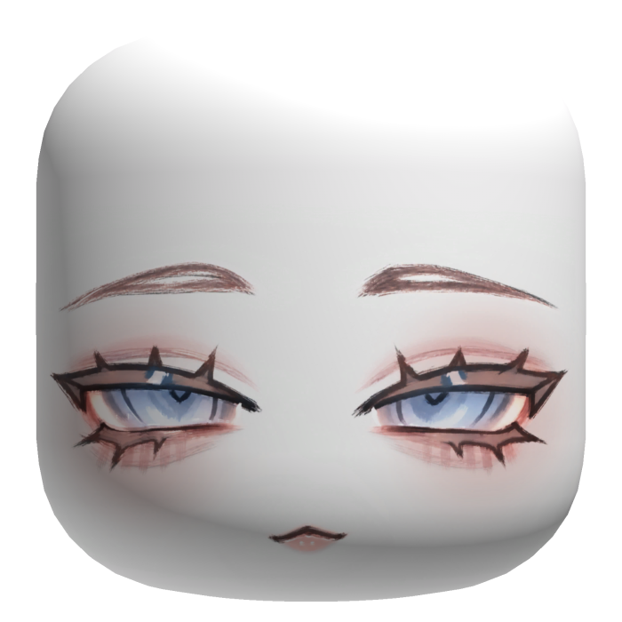 Pretty Face w/ Blue Eyes - White