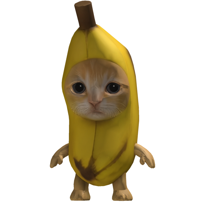 Cutesy Banana Cat Shoulder meme