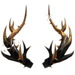 Black and Gold Antler Horns