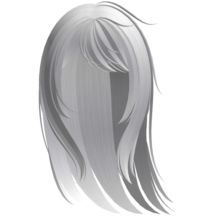 cute gray wispy hair with windblown bangs