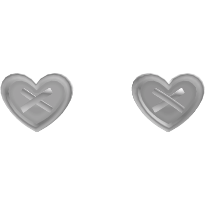 white heart button eyes