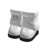 🍀Doll Platform w Bow Leg Warmers - 
White
