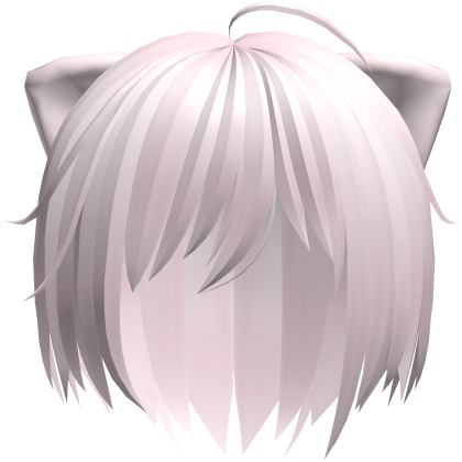 cute messy emo vkei catboy hair in pastel pink