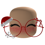 Joyful Christmas Face (Glasses)