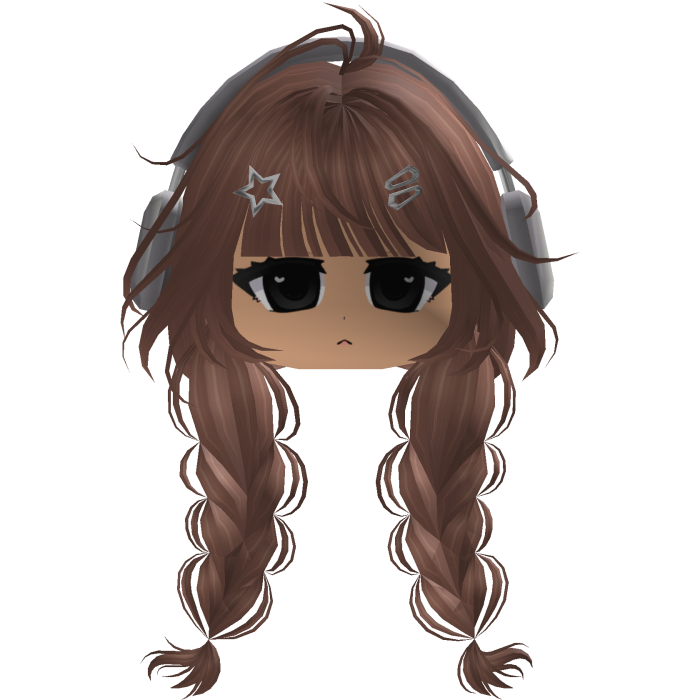 Cute emo y2k hair fluffy brown