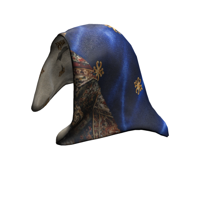 Blue YSL Head Scarf